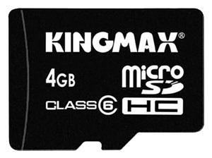 Фото флеш-карты Kingmax MicroSDHC 4GB Class 6 + USB Reader