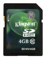 Фото флеш-карты Kingston SD SDHC 4GB Class 10 SD10V