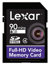 Фото флеш-карты Lexar SD SDHC 4GB Class 4 Full-HD Video