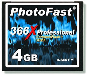 Фото флеш-карты PhotoFast CF 4GB 366X