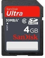 Фото флеш-карты SanDisk SD SDHC 4GB Class 6 Ultra