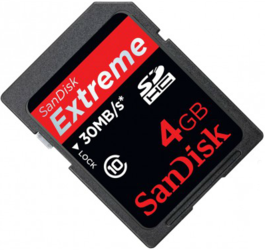 Фото флеш-карты SanDisk SDHC 4GB Class 10 Extreme Pro UHS-I