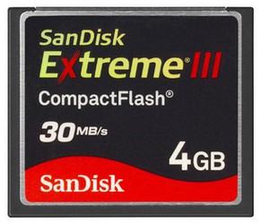 Фото флеш-карты SanDisk CF 4GB Extreme III 30MB/s