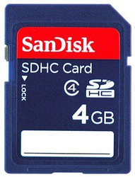 Фото флеш-карты SanDisk SD SDHC 4GB Class 4