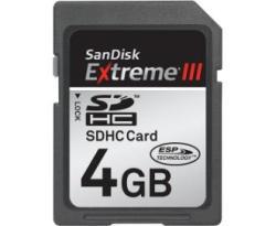 Фото флеш-карты SanDisk SD SDHC 4GB Extreme III