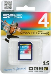 Фото флеш-карты Silicon Power SD SDHC 4GB Class 6 HD Video