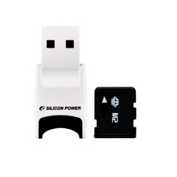 Фото флеш-карты Silicon Power Memory Stick Micro M2 4GB + USB Reader