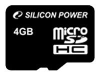 Фото флеш-карты Silicon Power MicroSDHC 4GB Class 2