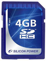 Фото флеш-карты Silicon Power SD SDHC 4GB Class 2