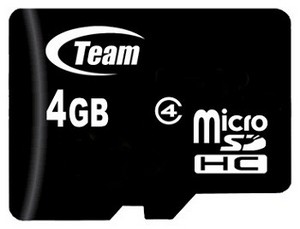 Фото флеш-карты Team Group MicroSDHC 4GB Class 4