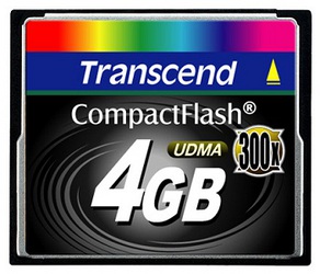 Фото флеш-карты Transcend CF 4GB 300X