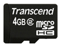 Фото флеш-карты Transcend MicroSDHC 4GB Class 2 TS4GUSDC2