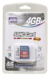 Фото флеш-карты Transcend SD SDHC 4GB Class 2