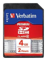 Фото флеш-карты Verbatim SD SDHC 4GB Class 10