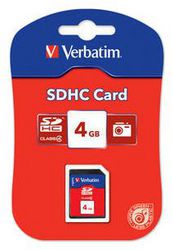 Фото флеш-карты Verbatim SD SDHC 4GB Class 4
