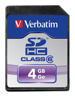 Фото флеш-карты Verbatim SD SDHC 4GB Class 6