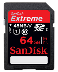 Фото флеш-карты SanDisk SD SDHC 64GB Class 10 Extreme HD Video