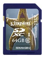 Фото флеш-карты Kingston SD SDXC 64GB Class 6 Ultimate 133x
