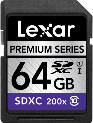 Фото флеш-карты Lexar SD SDHC 64GB Premium 200X