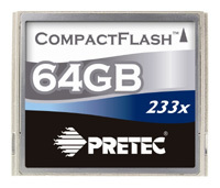 Фото флеш-карты Pretec CF 64GB 233X