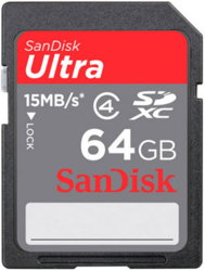 Фото флеш-карты SanDisk SDXC 64GB Class 4 Ultra