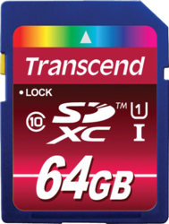 Фото флеш-карты Transcend SD SDXC 64GB Class 10 UHS-I TS64GSDXC10U1