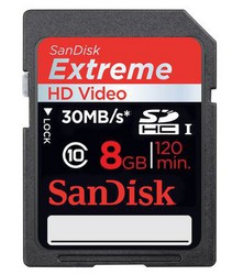 Фото флеш-карты SanDisk SD SDHC 8GB Class 10 Extreme HD Video