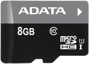Фото флеш-карты ADATA MicroSDHC 8GB Class 10 Premier UHS-I U1 + SD adapter