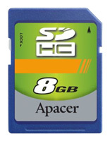 Фото флеш-карты Apacer SD SDHC 8GB Class 4 + USB Reader