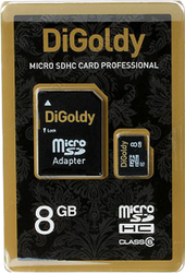 Фото флеш-карты EXPLOYD MicroSDHC 8GB Digoldy Class 6 + SD adapter