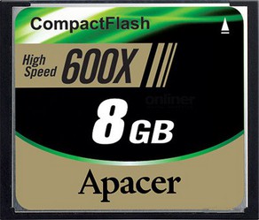 Фото флеш-карты Apacer CF 8GB 600X