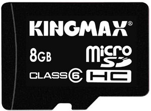 Фото флеш-карты Kingmax MicroSDHC 8GB Class 6 + SD adapter