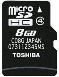 Фото флеш-карты Toshiba MicroSDHC 8GB Class 4