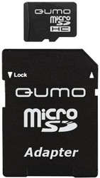 Фото флеш-карты Qumo MicroSDHC 8GB Class 2 + SD adapter