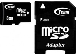 Фото флеш-карты Team Group MicroSDHC 8GB Class 6 + SD adapter