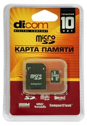 Фото флеш-карты Dicom MicroSDHC 8GB Class 4