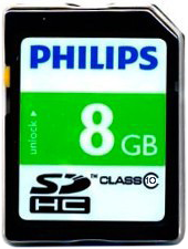 Фото флеш-карты Philips SD SDHC 8GB Class 10