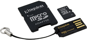 Фото флеш-карты Kingston MicroSDHC 8GB Class 4 + USB Reader G2