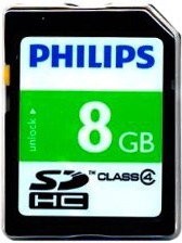 Фото флеш-карты Philips SD SDHC 8GB Class 4