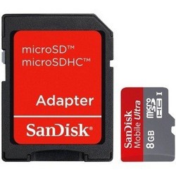 Фото флеш-карты SanDisk MicroSDHC 8GB Class 10 Ultra + SD адаптер