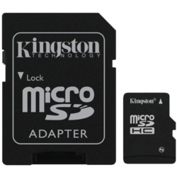 Фото флеш-карты Kingston MicroSDHC 8GB + SD adapter