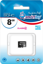 Фото флеш-карты SmartBuy MicroSDHC 8GB Class 4 + SD adapter