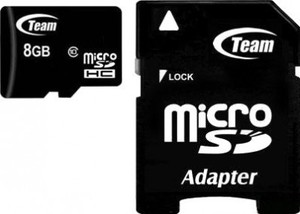 Фото флеш-карты Team Group MicroSDHC 8GB Class 10 + SD adapter