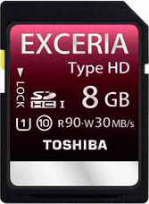 Фото флеш-карты Toshiba SDHC 8GB Class 10 SD-X08HD