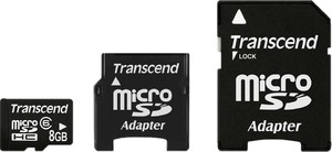 Фото флеш-карты Transcend MicroSDHC 8GB Class 6 + 2 adapters TS8GUSDHC6-2