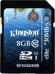 Фото флеш-карты Kingston SD SDHC 8GB Class 10 UHS-I Elite Flash