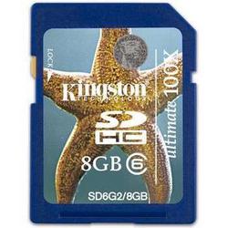 Фото флеш-карты Kingston SD SDHC 8GB Class 6 100x SD6G2/8GB