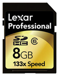 Фото флеш-карты Lexar SD SDHC 8GB Class 6 133X