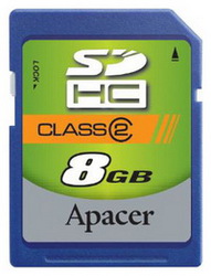 Фото флеш-карты Apacer SD SDHC 8GB Class 2