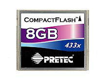 Фото флеш-карты Pretec CF 8GB 433X